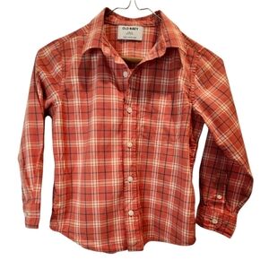 Old Navy boys  Plaid Shirt - Red